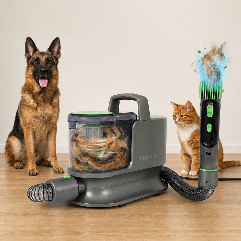 Vkiskli 4-in-1 Pet Grooming Vacuum Kit